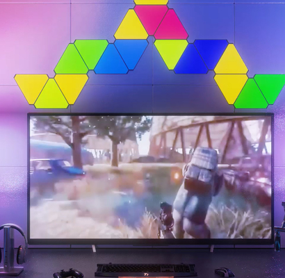 chất lượng Đèn LED hình tam giác ma thuật Đèn cảm ứng RGB thông minh Tự làm đèn tam giác thay đổi màu sắc nhà máy